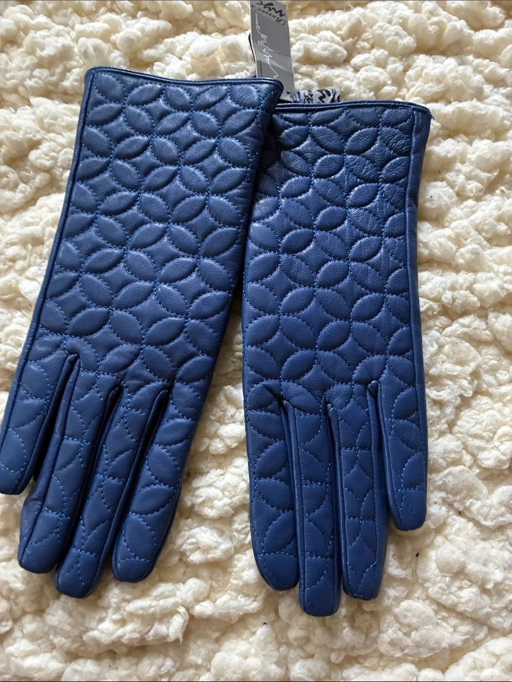 Quilted Royal Blue Women’s Fashion Gloves